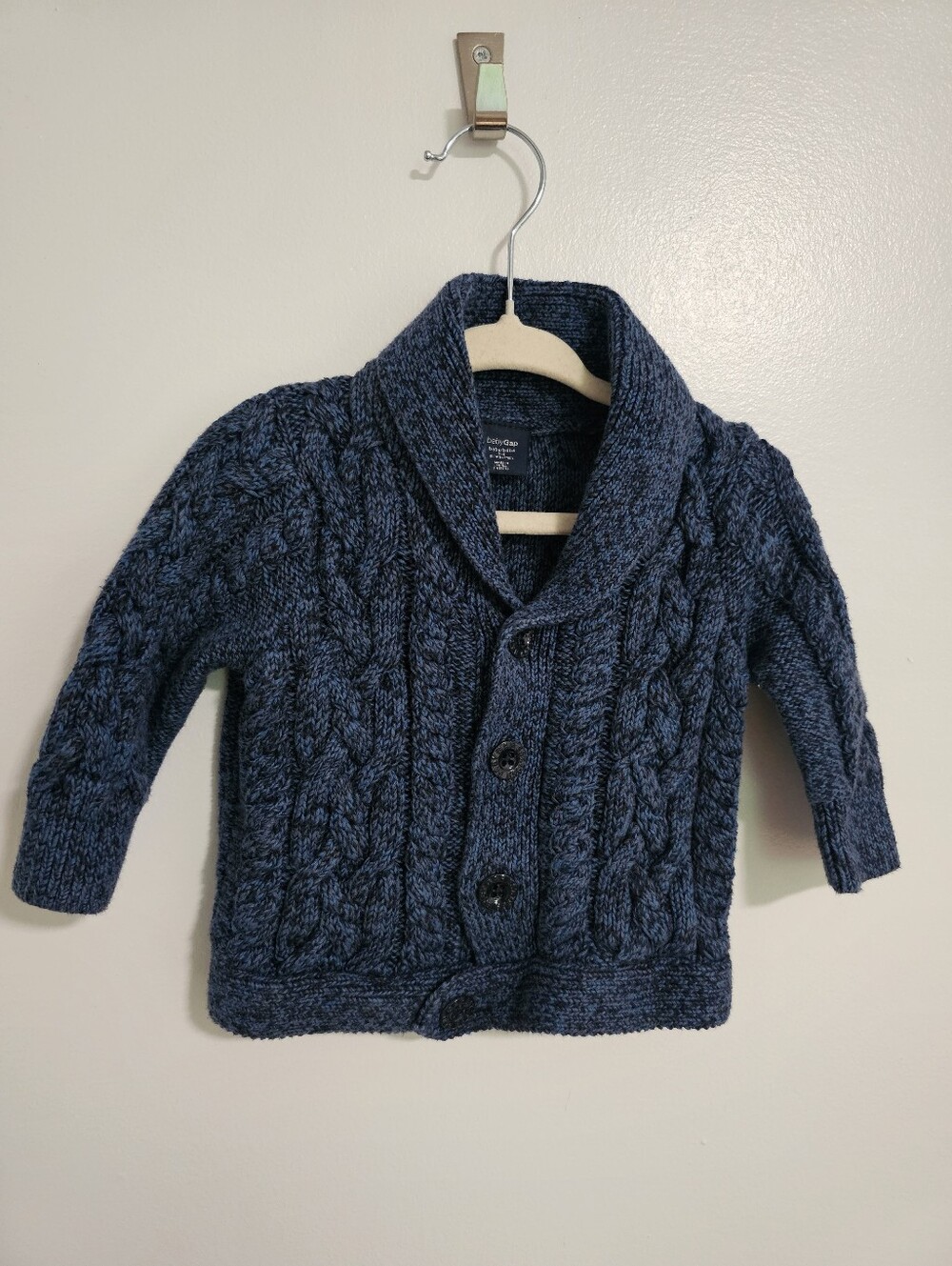🧸4/20$ GAP Cable Knit Cardigan Baby Boy Size 3-6M